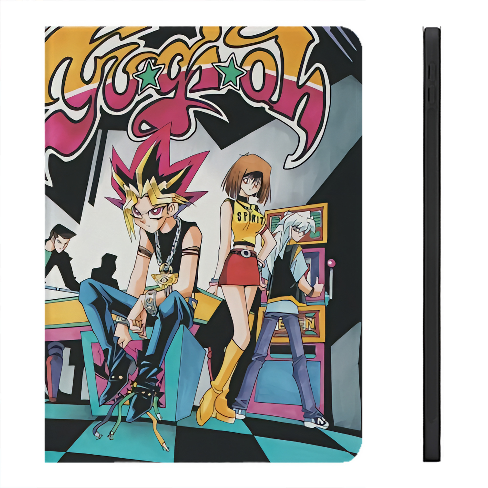（画像用） 遊☆戯☆王 Yu-Gi-Oh! IPadケース ペンホルダー付き ブックスタイルデザイン